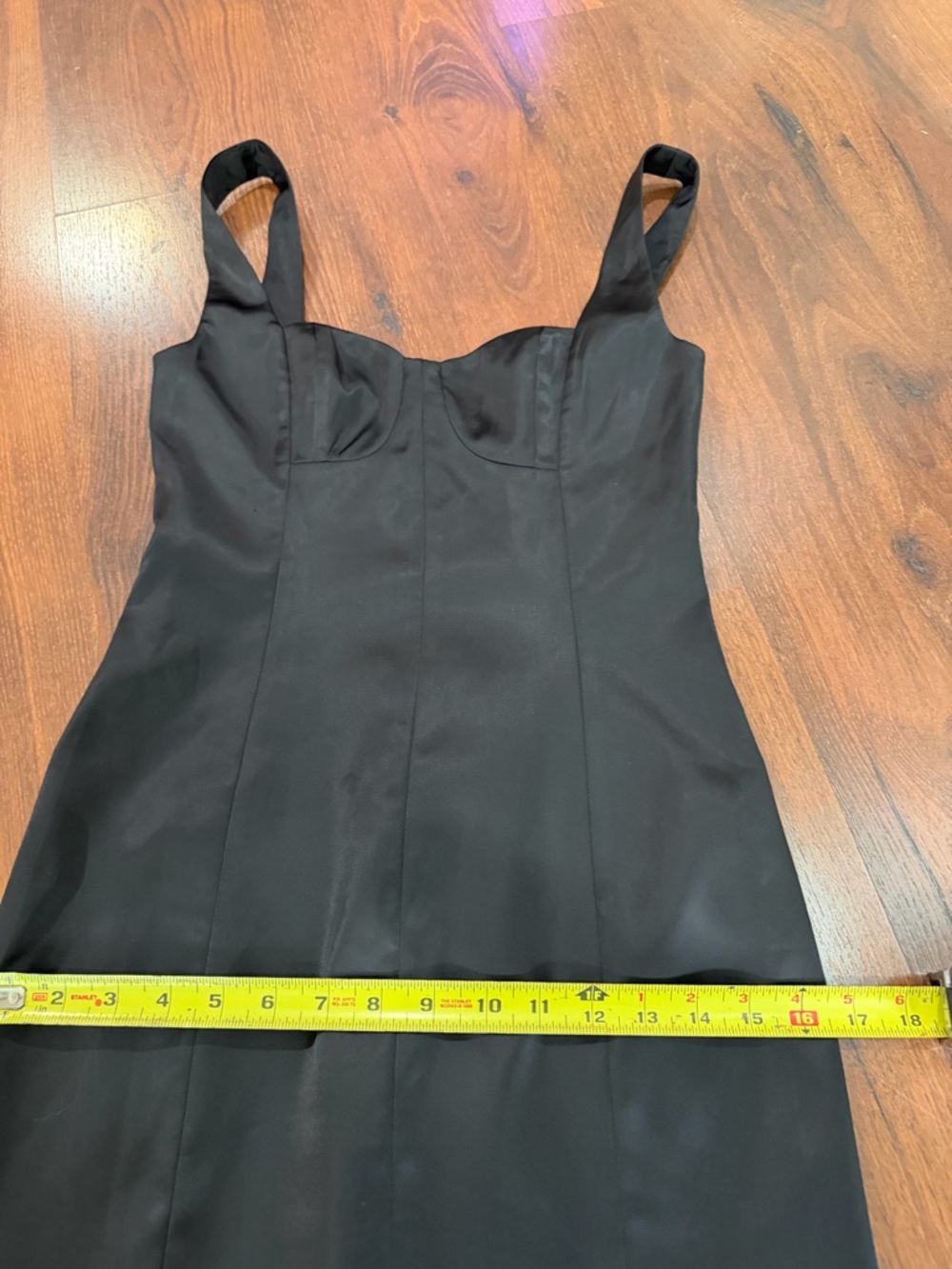 NWT Lovers and Friends CARPENTER Satin MINI black DRESS Sz XS - Picture 8 of 11